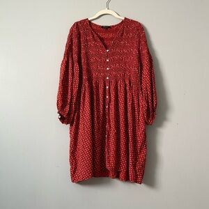 Madewell Challis Button-Front Mini Dress in Tiny Daisy
